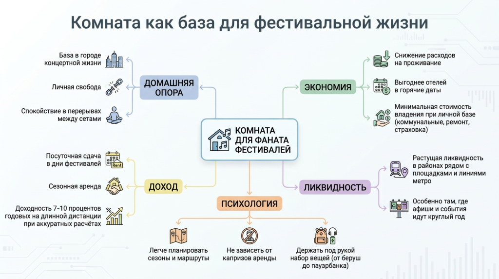 Комната как база для фестивальной жизни